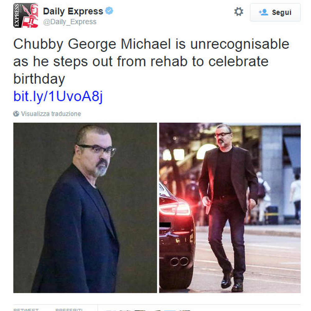  George Michael irriconoscibile in rehab