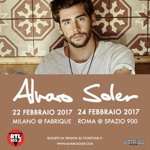 Alvaro Soler in tour con RTL 102.5