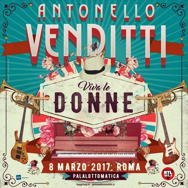 Antonello Venditti, a marzo un evento speciale dedicato alle donne