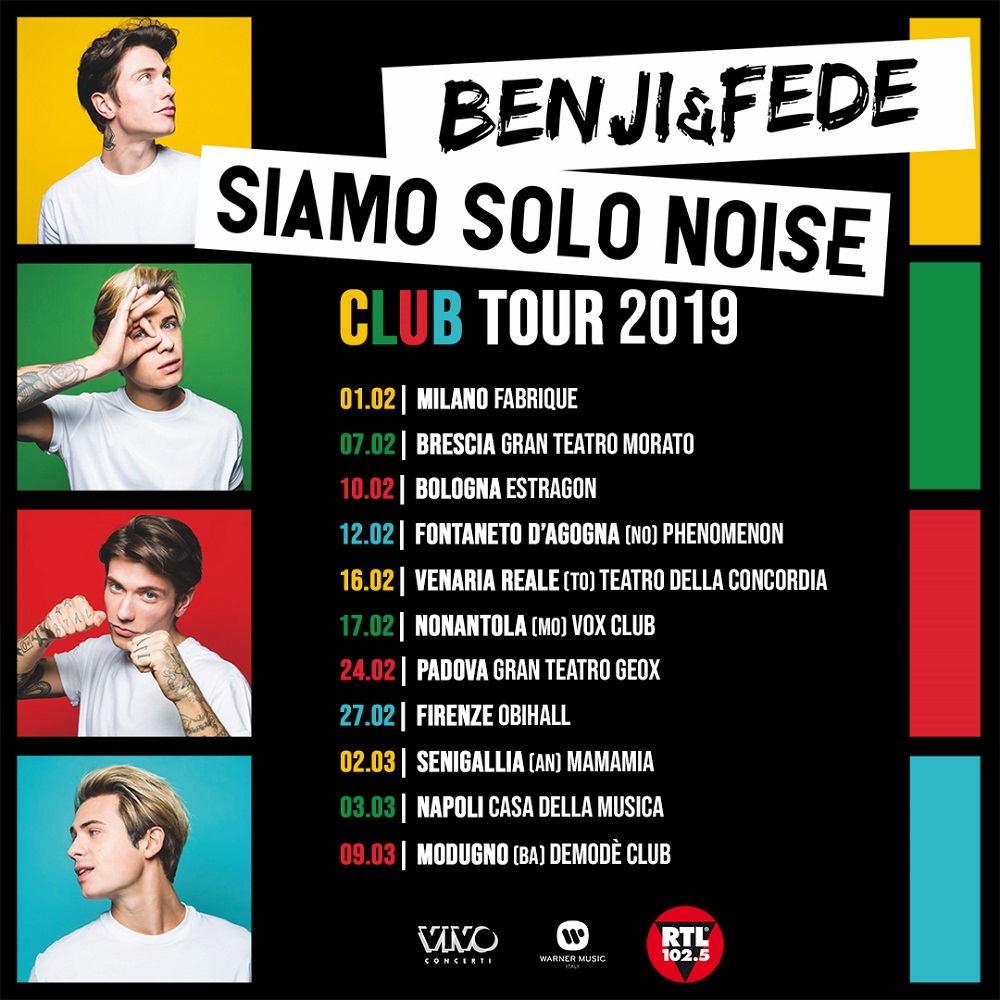 Benji & Fede, annunciato tour nei club per il 2019
