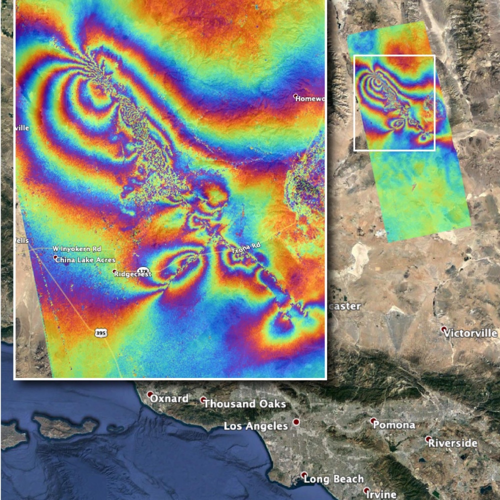 California, i danni del terremoto visibili dallo spazio