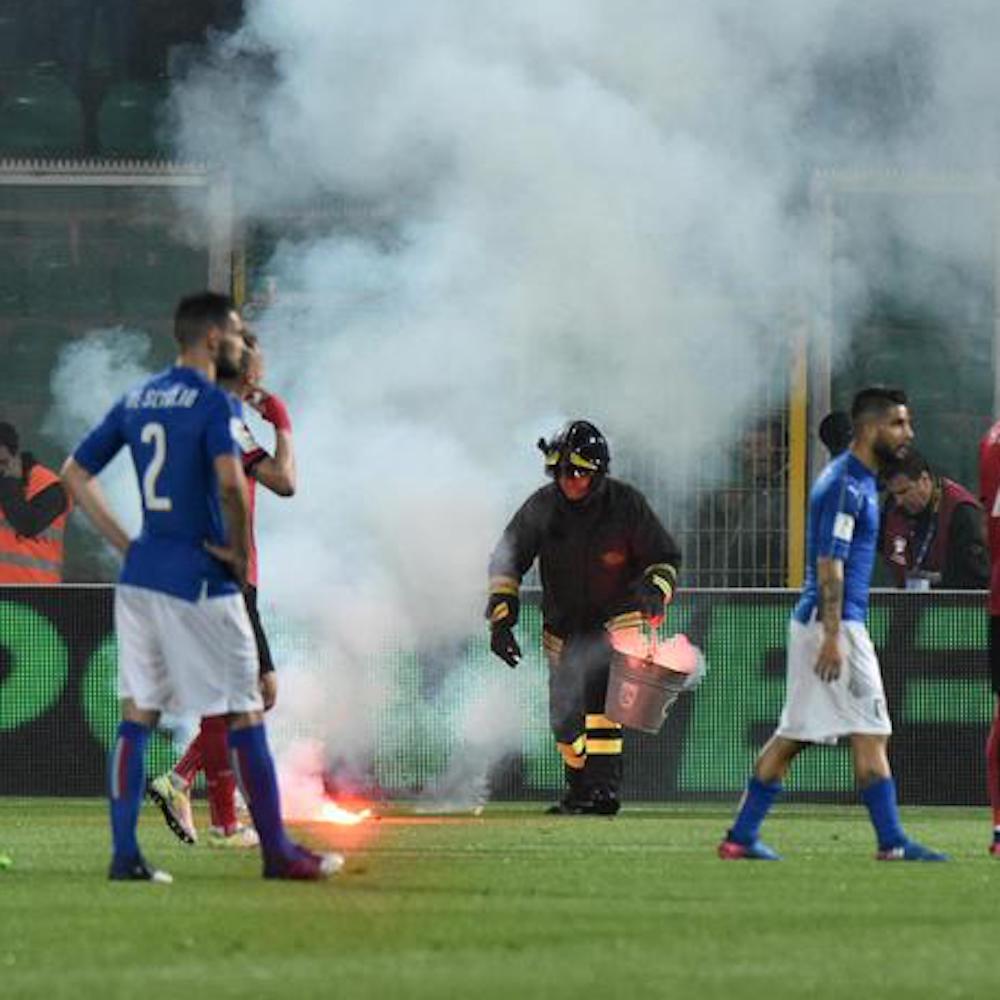 Italia-Albania: finisce 2-0 per gli azzurri, partita interrotta nel secondo tempo