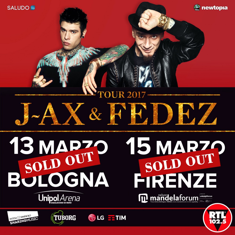 J-Ax e Fedez in tour: sold out Bologna e Firenze, svelati gli ospiti