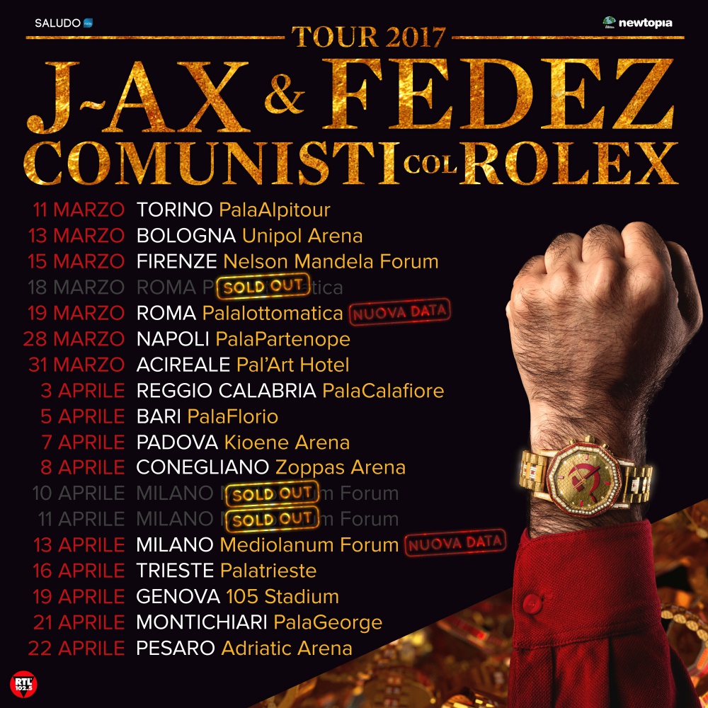 J-Ax e Fedez: Roma è sold out, aperta la seconda data