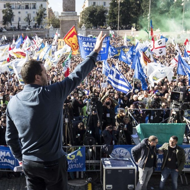 La Lega in piazza a Roma, Salvini, il governo dura 5 anni