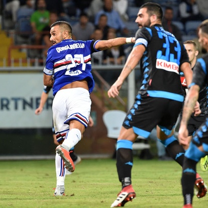 La Sampdoria travolge il Napoli 3-0, vince ancora il Sassuolo