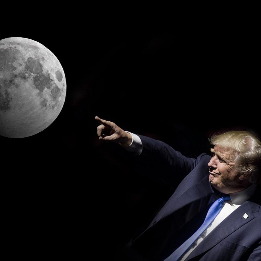 Luna, Trump, nuovo sbarco di uomo e donna e poi Marte