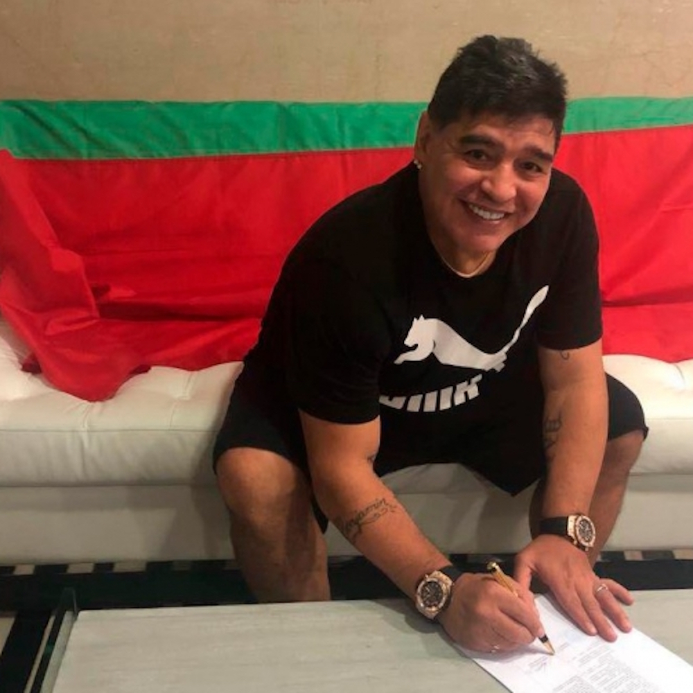 Maradona, il Pibe allenatore-presidente della Dinamo Brest