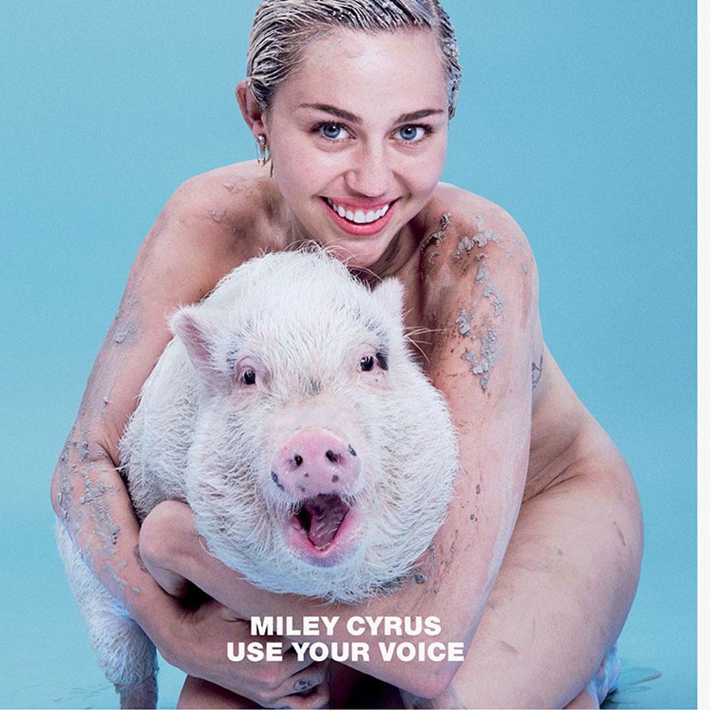 Miley Cyrus nuda con il maiale per giusta causa