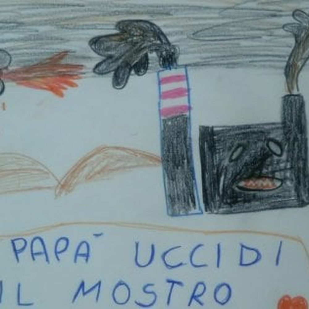 "Papà uccidi il mostro", il disegno del bimbo morto a Taranto