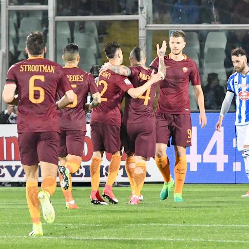 Serie A, la Roma vince a Pescara
