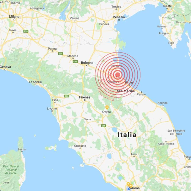 Terremoto in Romagna, lievi danni, scuole chiuse oggi