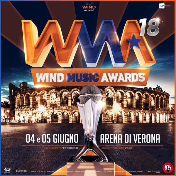 Wind Music Awards, le stelle della musica premiate a Verona