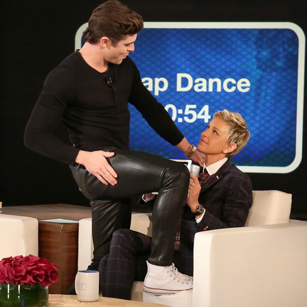 Zac Efron, lap dance e twerking con Ellen DeGeneres