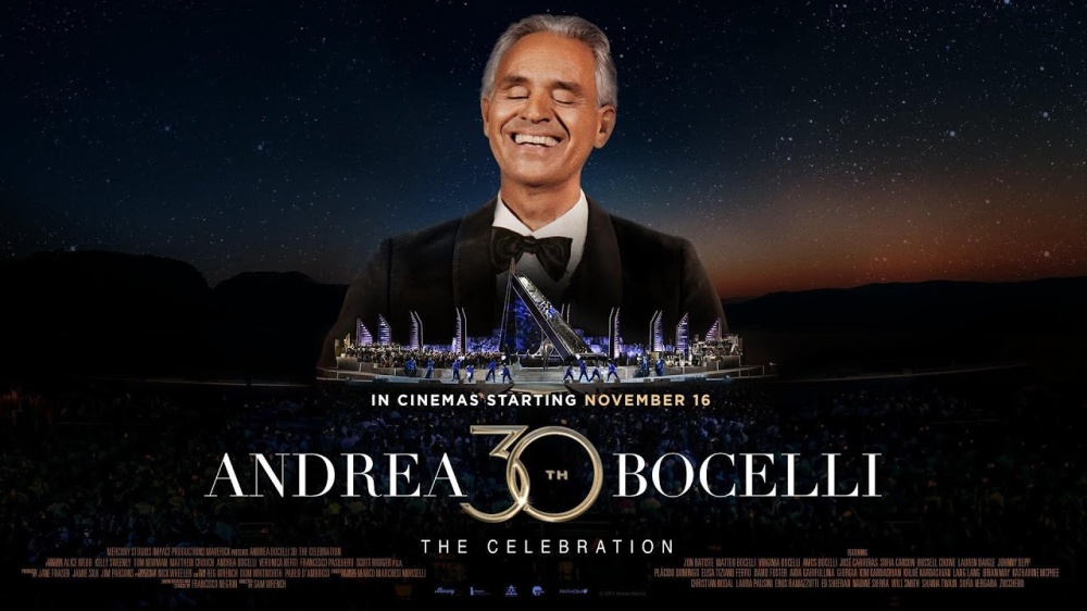 “Andrea Bocelli 30: The Celebration”, a Roma l'anteprima mondiale del film ad Alice nella città