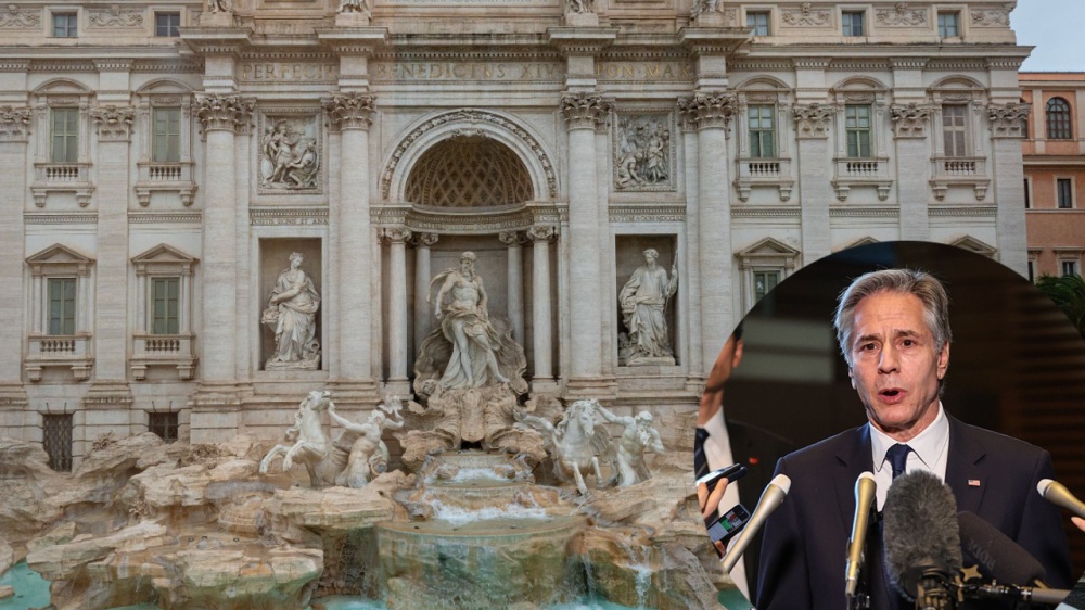 Antony Blinken a Roma: il segretario di Stato americano visita a sorpresa la Fontana di Trevi