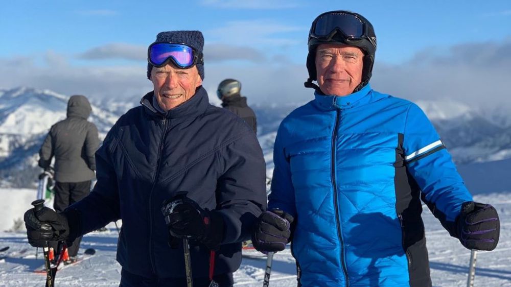 Arnold Schwarzenegger e Clint Eastwood insieme in vacanza in montagna