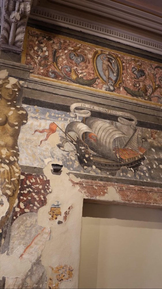 Casa Leopardi, a Recanati riaffiora un ciclo di affreschi nascosto per secoli