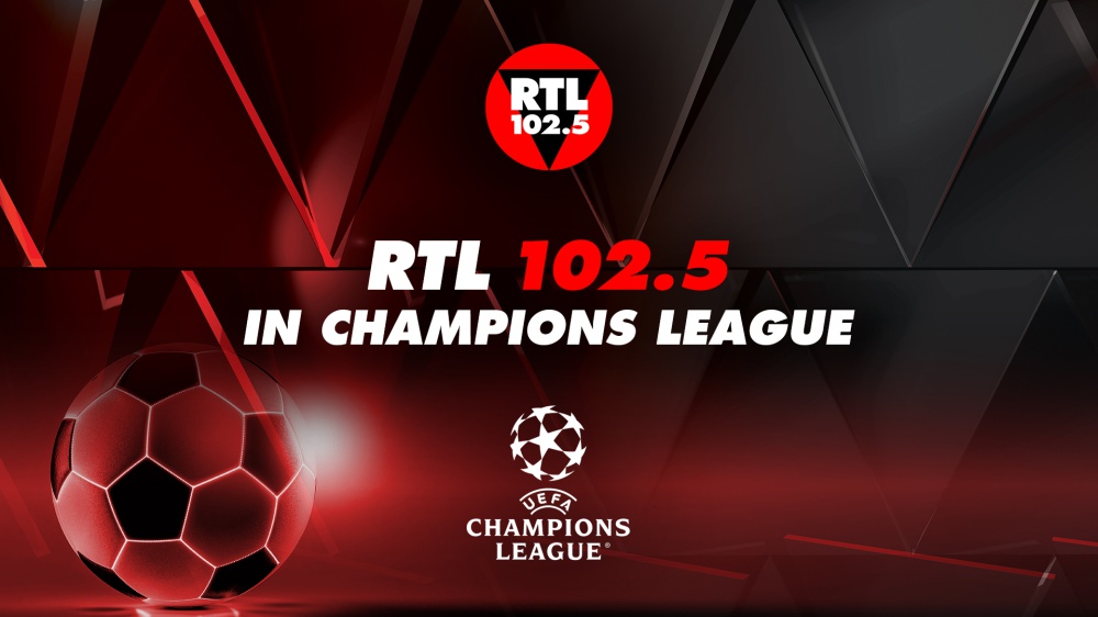 RTL 102.5 in Champions League: radiocronaca in diretta di Juventus-PSV e Milan-Liverpool. Domani Inter e Bologna, giovedì l'Atalanta.