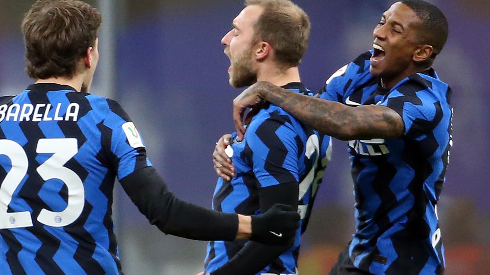Coppa Italia, derby incredibile, Inter-Milan finisce 2-1, risolve l'oggetto misterioso Eriksen nel finale