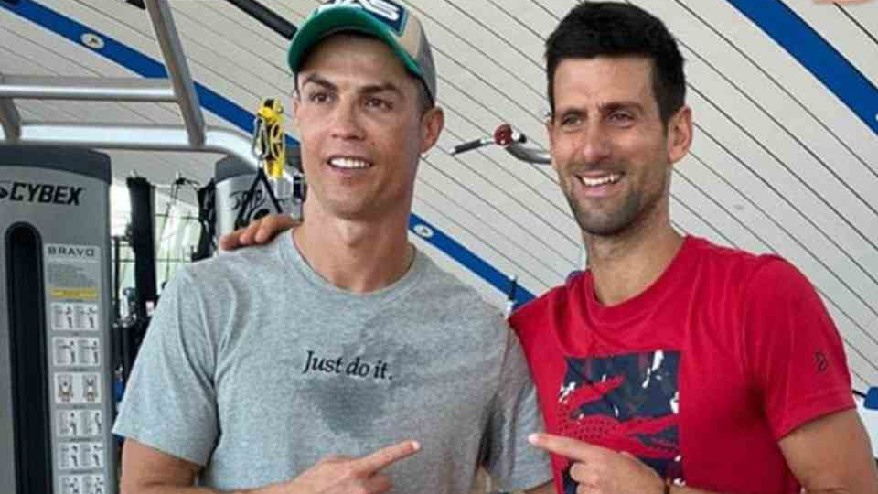 Cristiano Ronaldo e Djokovic si allenano insieme