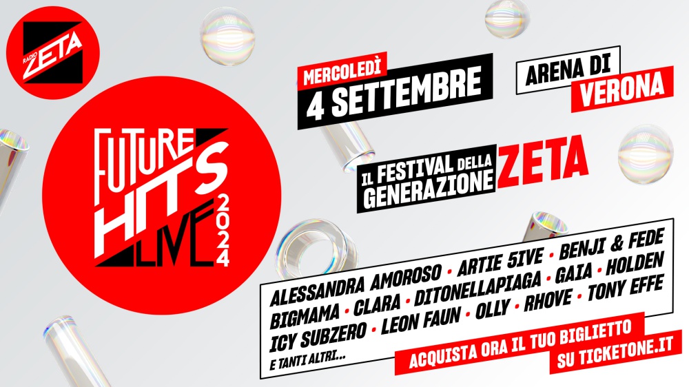 Future Hits Live 2024, annunciati i primi artisti che saliranno sul palco dell’Arena di Verona!