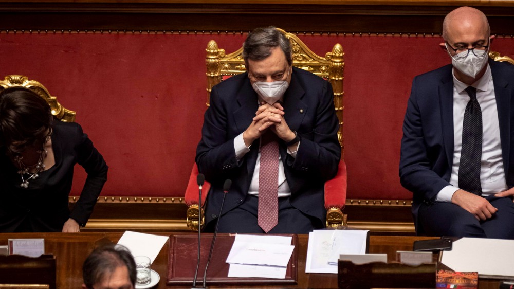 Governo, il presidente del Consiglio Mario Draghi a Palazzo Madama incassa una maggioranza di ferro
