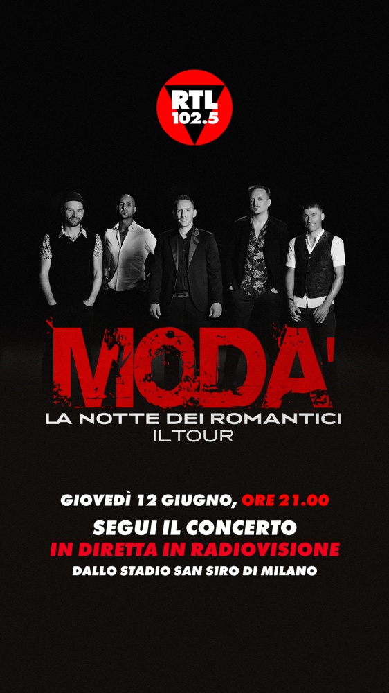 I Modà a San Siro con "La Notte dei Romantici" il 12 giugno allo Stadio di San Siro di Milano