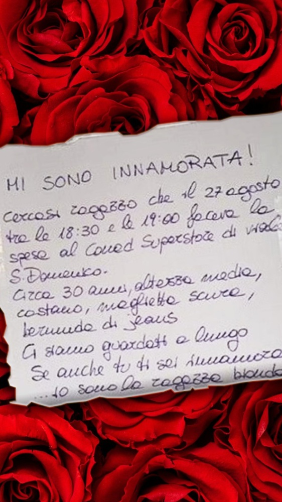 "Mi sono innamorata": colpo di fulmine in un supermercato di Sora, spunta una lettera misteriosa