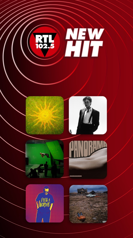 New Hit di RTL 102.5: da questa settimana in alta rotazione “A me mi piace” (feat. Manu Chao) di Alfa, “Maschio” di Annalisa, “Piangere a 90” di Blanco, “Panorama” di Gianna Nannini, “Rosa e lacrime” di Gigi D’Alessio e “Cartine corte” di Salmo
