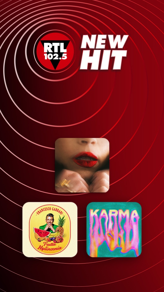 New Hit di RTL 102.5: da questa settimana in onda "Femme Fatale" di Emma, "Frutta malinconia" di Francesco Gabbani e "Karma" dei The Kolors
