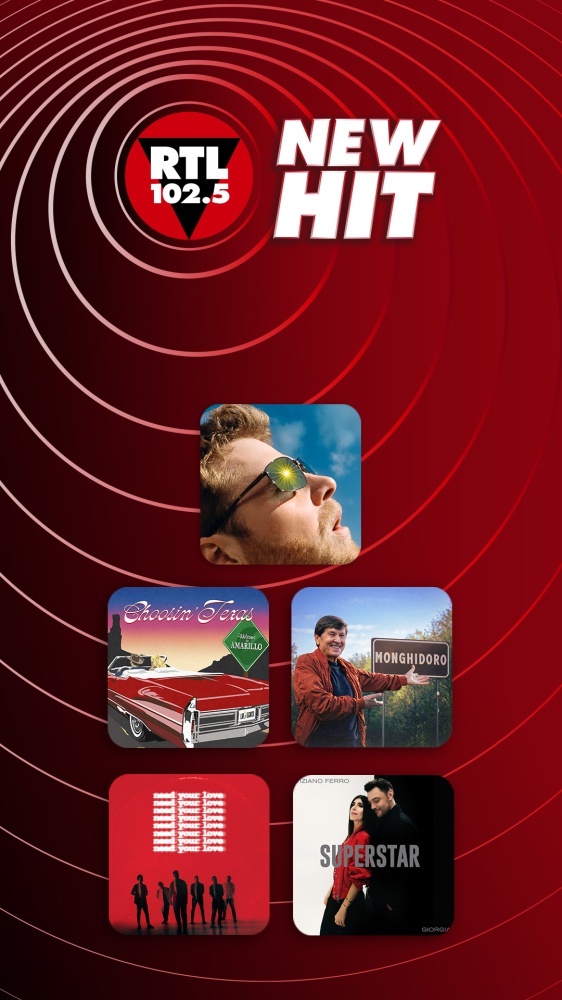 New Hit di RTL 102.5: da questa settimana in rotazione “FEVER DREAM” di Alex Warren, “Choosin’ Texas” di Ella Langley, “Monghidoro” di Gianni Morandi, “Need Your Love” di OneRepublic, “SUPERSTAR” di Tiziano Ferro e Giorgia