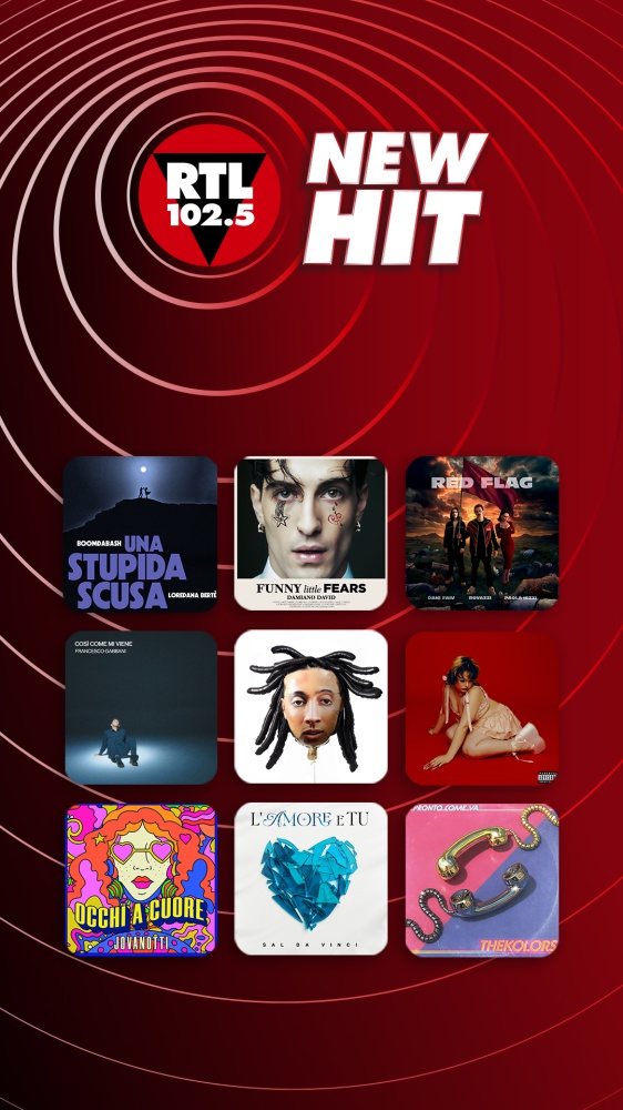 New Hit di RTL 102.5: tutti i brani in onda a partire da oggi sulla prima radiovisione d’Italia
