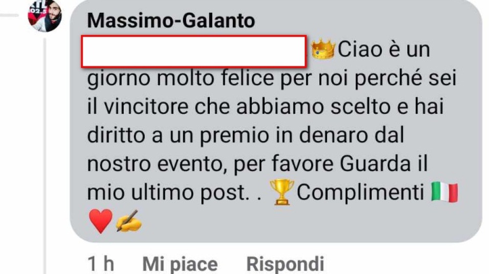 No, Massimo Galanto di RTL 102.5 su Facebook non regala mille euro: è una truffa! 