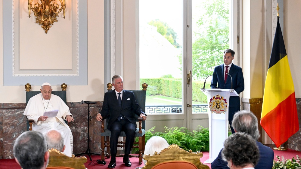 Papa Francesco in Belgio,durante il discorso alle autorità,  il tema degli abusi sessuali in primo piano