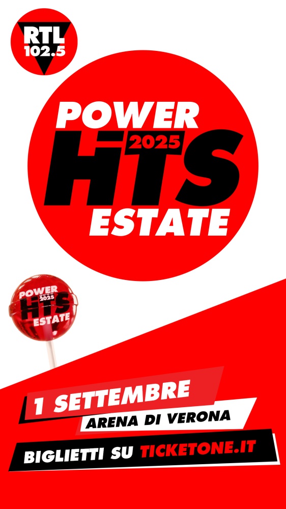 RTL 102.5 Power Hits Estate 2025 torna lunedì 1° settembre all’Arena di Verona. Biglietti disponibili da oggi su TicketOne