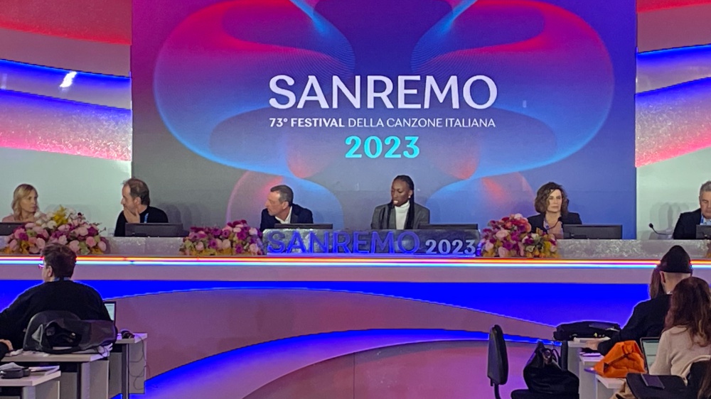 Sanremo, picchi del 71% di share nella seconda serata. fedez choc per il suo freestyle politico