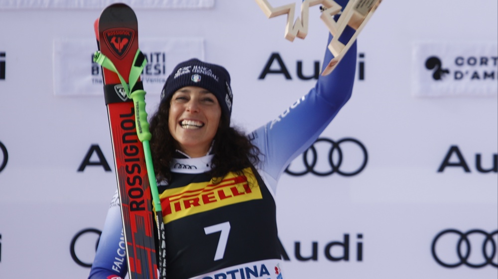 Sci: Magnifica Federica Brignone, vittoria nel SuperG di Cortina. 4^ Curtoni, 5^ Goggia