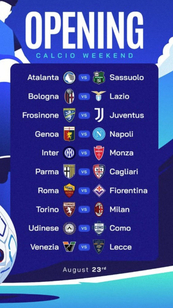 Serie A, svelato il calendario della stagione 2026-2027