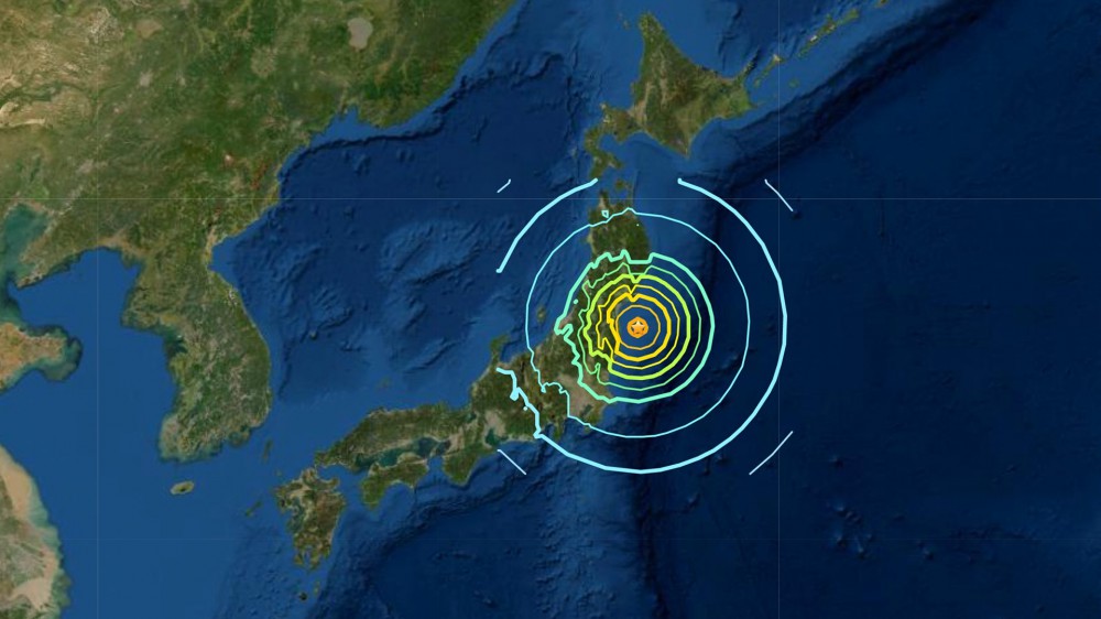 Terremoto di magnitudo 7.3 al largo delle acque di Fukushima, in Giappone, lanciato l'allerta tsunami