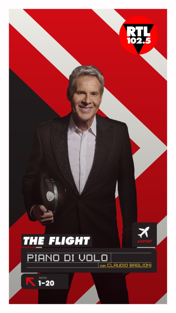 "The Flight - Piano di Volo con Claudio Baglioni”: a partire dal 15 gennaio 2025, ogni mercoledì alle 16:10, Claudio Baglioni sarà in diretta nel programma The Flight su RTL 102.5