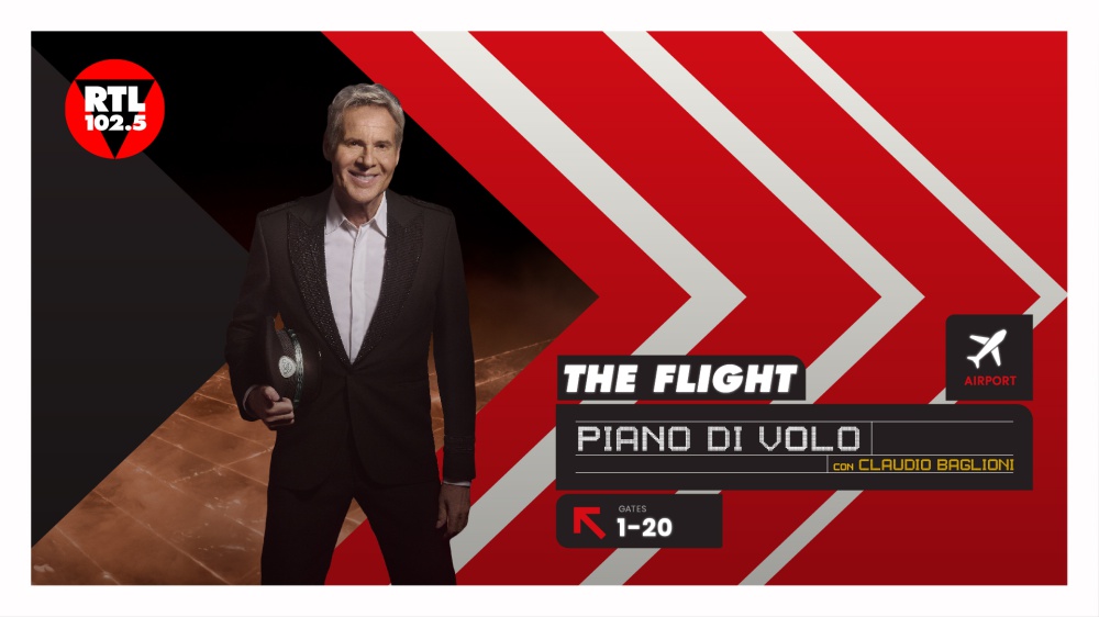 "The Flight - Piano di Volo con Claudio Baglioni”: a partire dal 15 gennaio 2025, ogni mercoledì alle 16:10, Claudio Baglioni sarà in diretta nel programma The Flight su RTL 102.5