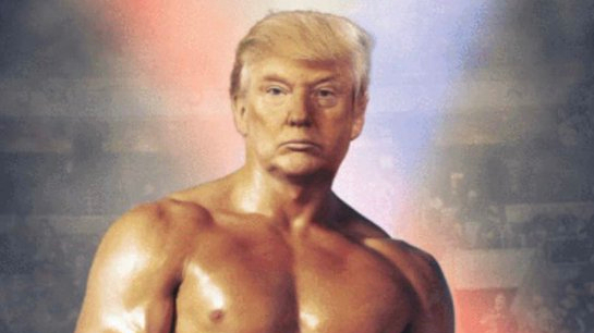 Trump posta su Twitter un fotomontaggio che lo ritrae nei panni di Rocky