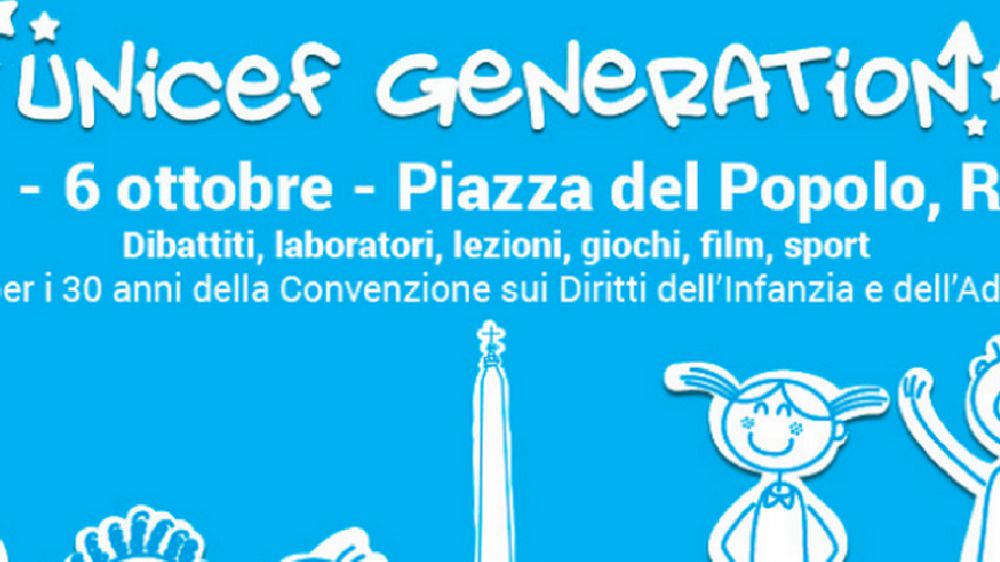 Unicef Generation al via a Roma con Conti, Banfi, Mancini e Raggi, RTL 102.5 radio partner