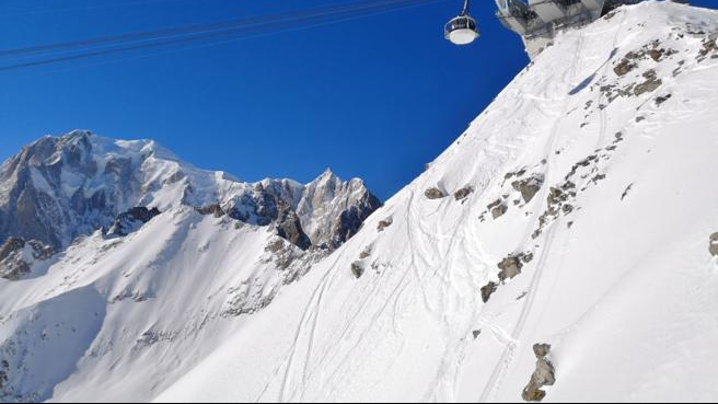 Valanga su Monte Bianco, almeno due sciatori coinvolti