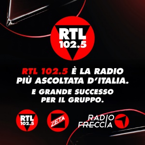 RTL 102.5 è la radio più ascoltata dagli italiani ogni giorno con 6,3 milioni di ascoltatori RTL 102.5 è la radio più ascoltata dagli italiani ogni giorno con 6,3 milioni di ascoltatori