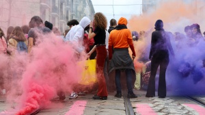 8 marzo, in corso a Roma il corteo femminista, in migliaia per le vie della Capitale