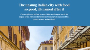 Parma è la città ideale per weekend d'autunno, lo scrive il Times