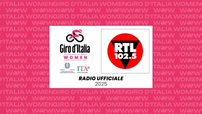 RTL 102.5 è la radio ufficiale del Giro d'Italia Women 2025, dal 6 al 13 luglio con partenza da Bergamo e arrivo a Imola