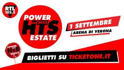 RTL 102.5 Power Hits Estate 2025 torna lunedì 1° settembre all’Arena di Verona. Biglietti disponibili da oggi su TicketOne